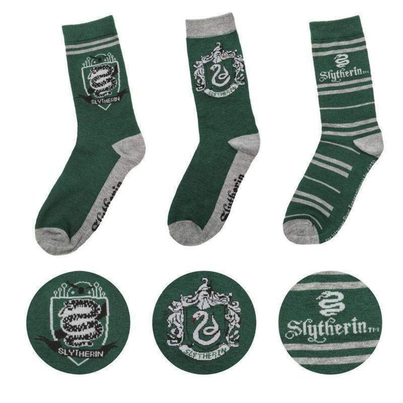 Cinereplicas Harry Potter - Socks Slytherin (Set of 3) - Official License - Image 1